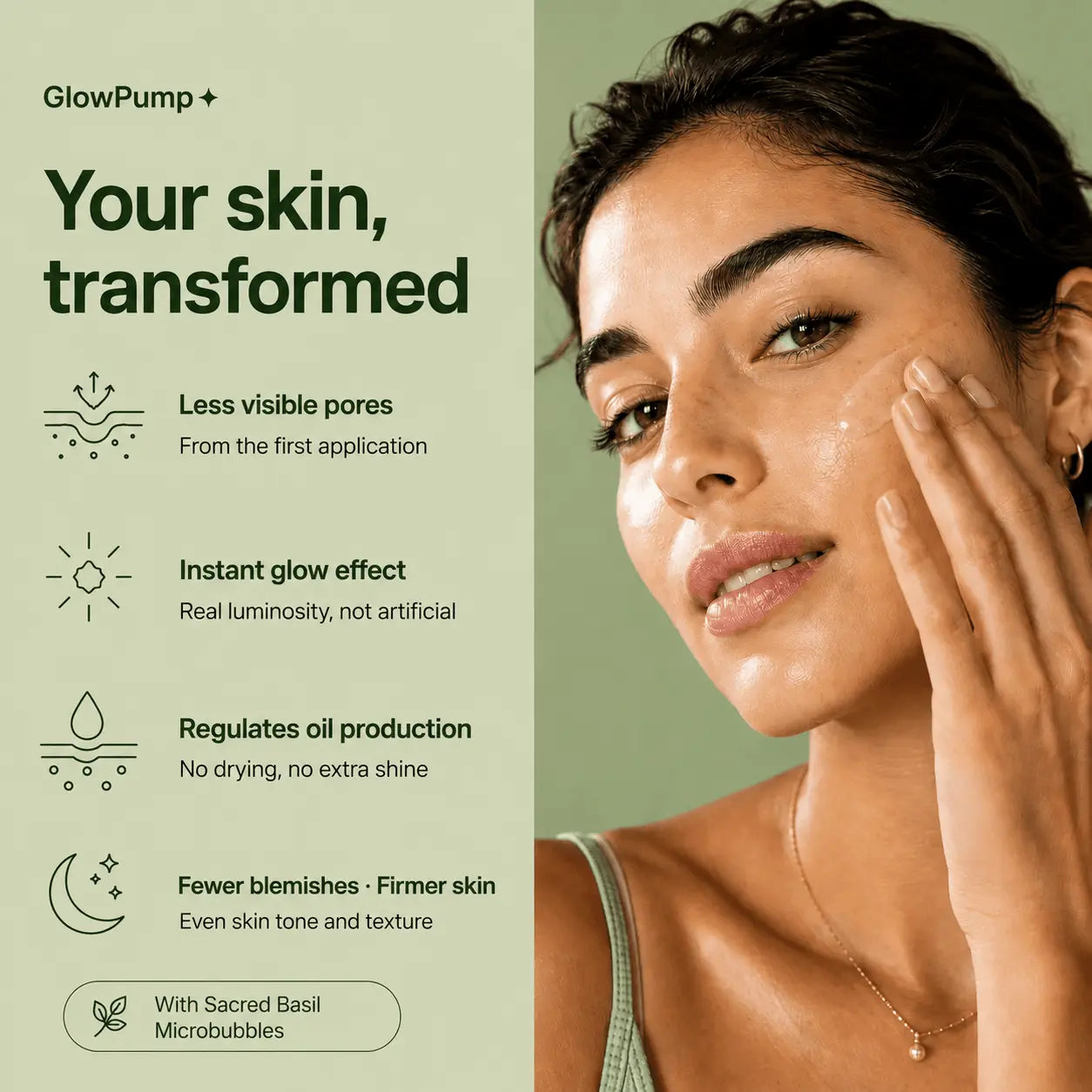 GlowPump™ Reset your pores in 5 minutes.