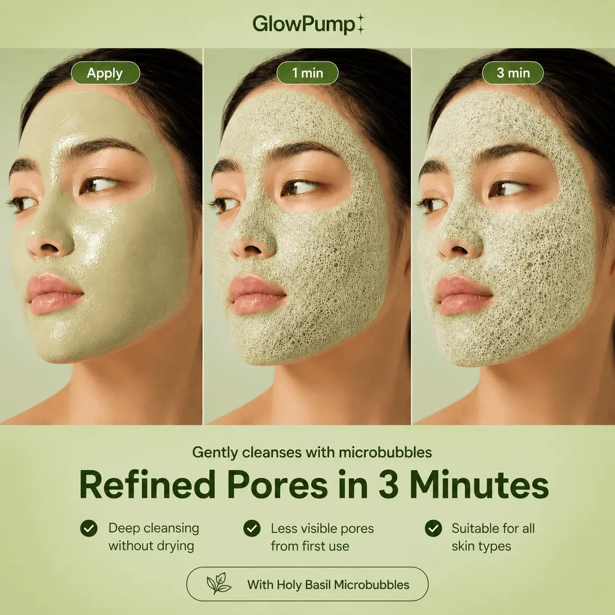 GlowPump™ Reset your pores in 5 minutes.